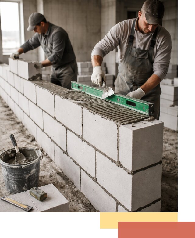 Кладка перегородок из газобетона в Симферополе быстро и качественно