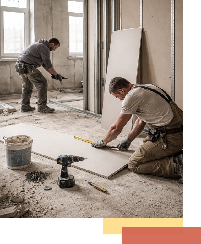 Кладка перегородок из ПГП под ключ в Симферополе