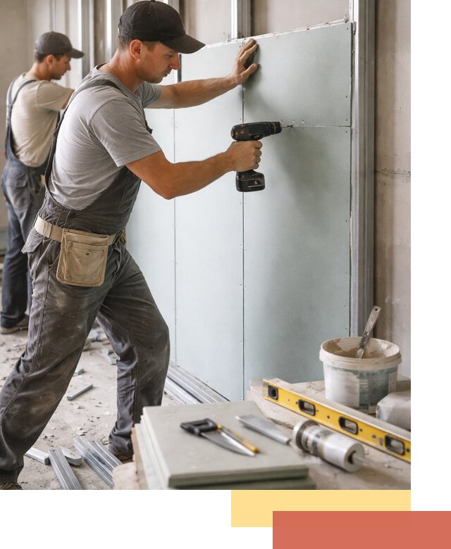 Кладка влагостойких перегородок ПГП в Симферополе