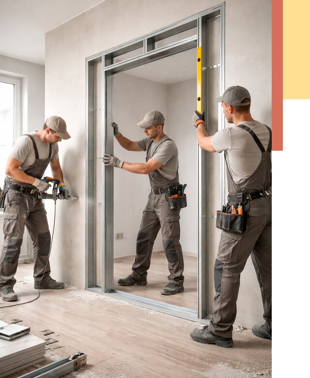 Устройство дверного проема в перегородке в Симферополе от 4674 руб. под ключ | ОТДЕЛОЧНИК-Сим