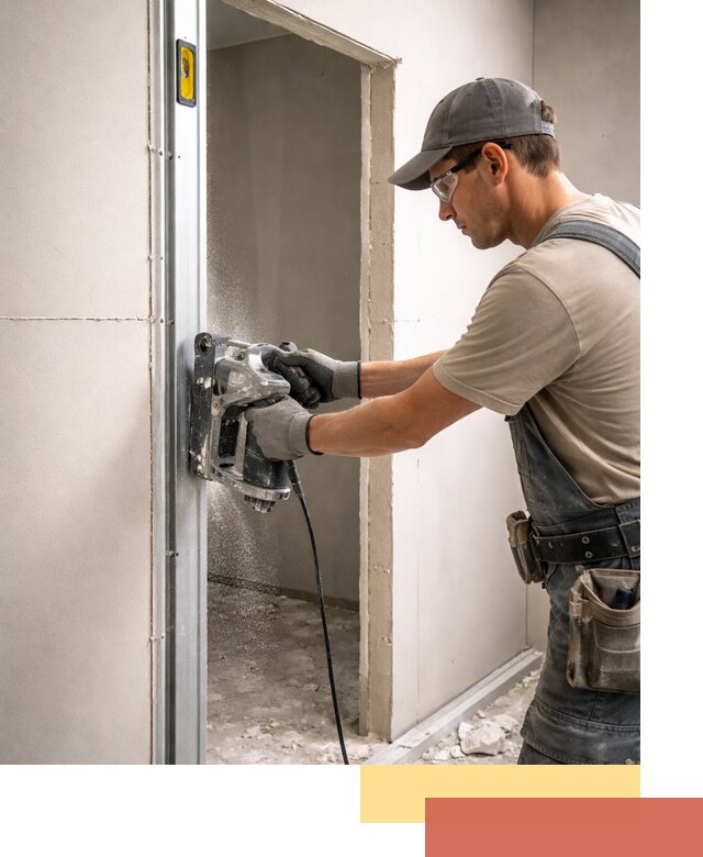 Устройство дверного проема в перегородке в Симферополе