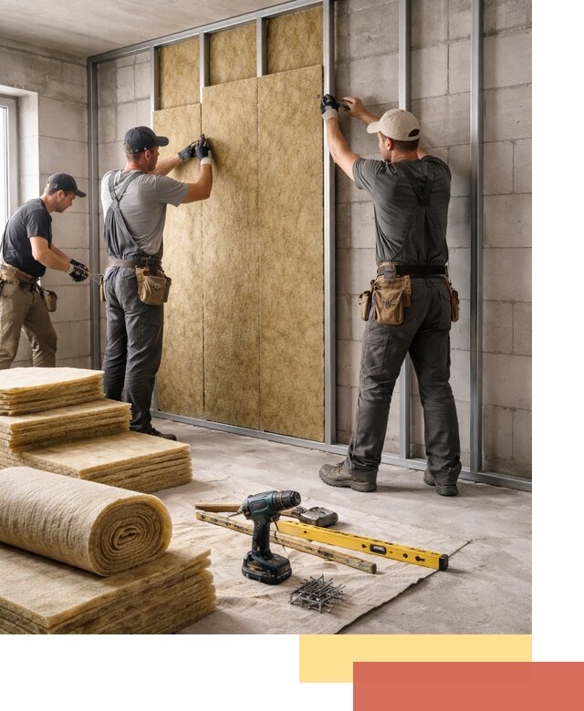 Шумоизоляция перегородок из блоков в Симферополе — монтаж и защита шумоизоляцией