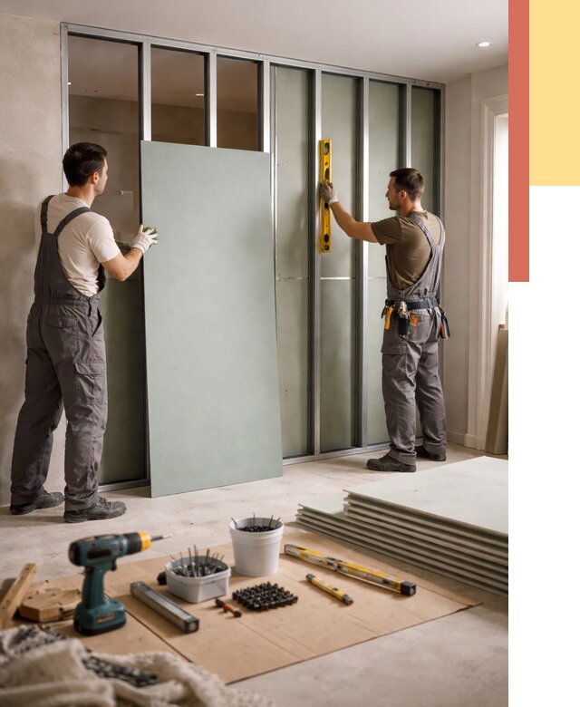 Перегородка из влагостойкого гипсокартона в Симферополе от 4986 руб. — монтаж под ключ | ОТДЕЛОЧНИК-Сим