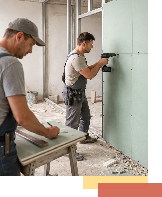 Перегородки из влагостойкого гипсокартона под ключ в Симферополе