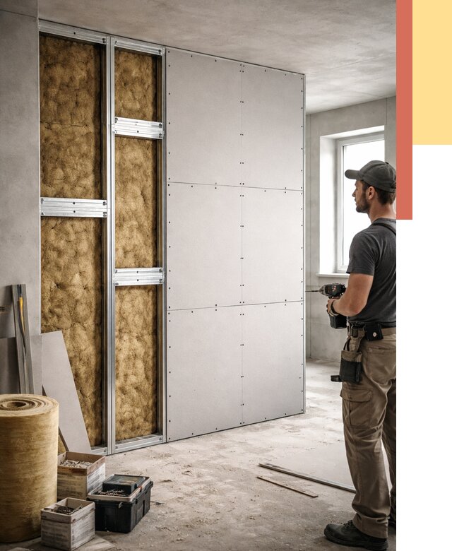 Усиленная перегородка под навеску в Симферополе от 13295 руб. — монтаж под ключ | ОТДЕЛОЧНИК-Сим