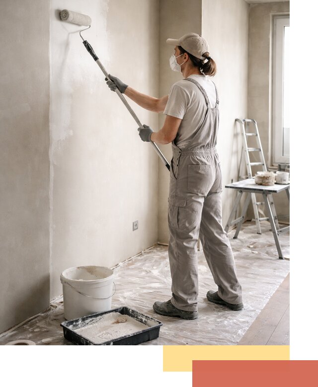 Покраска перегородок из гипсокартона в Симферополе качественно и недорого