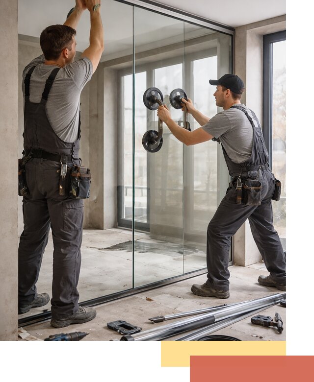 Цельностеклянные перегородки под ключ в Симферополе