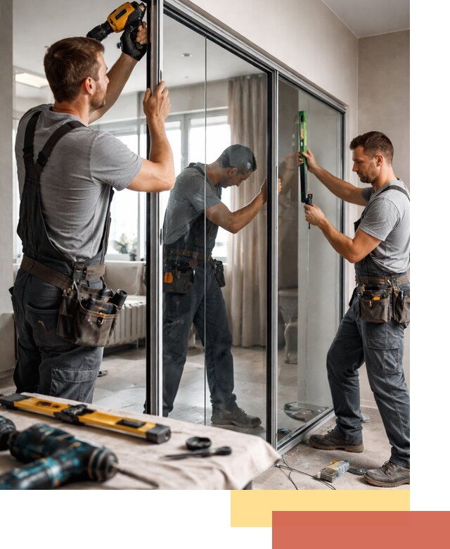 Каркасные стеклянные перегородки под ключ в Симферополе