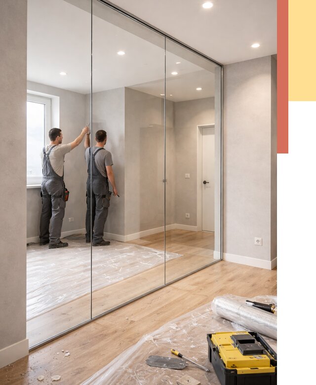 Безрамные стеклянные перегородки в Симферополе — монтаж от 9868 руб. | ОТДЕЛОЧНИК-Сим