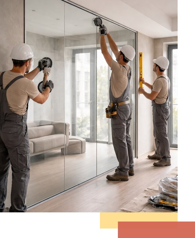 Перегородки из закаленного стекла в Симферополе для офисов и квартир