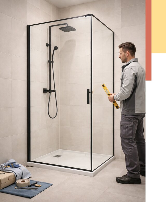 Стеклянные перегородки для душа в Симферополе от 12984 руб. | Монтаж под ключ — ОТДЕЛОЧНИК-Сим