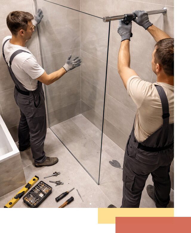 Стеклянные перегородки для душа в Симферополе — изготовление и монтаж