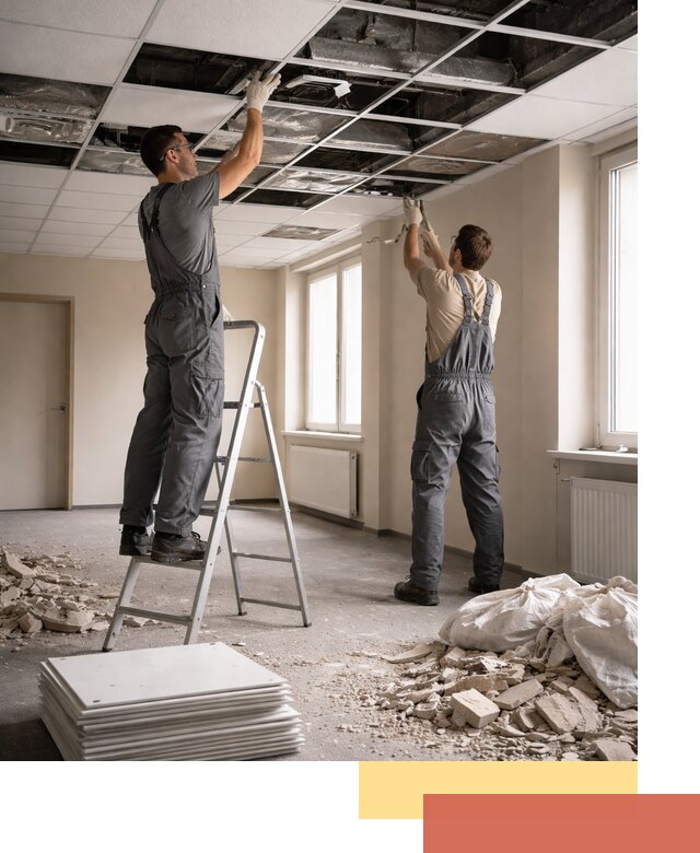 Демонтаж потолков Армстронг профессионально в Симферополе