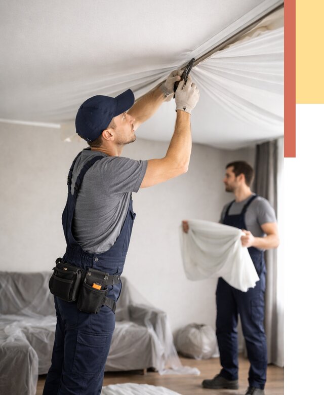 Демонтаж натяжного потолка в Симферополе от 4674 руб. — снятие и разбор под ключ | ОТДЕЛОЧНИК-Сим