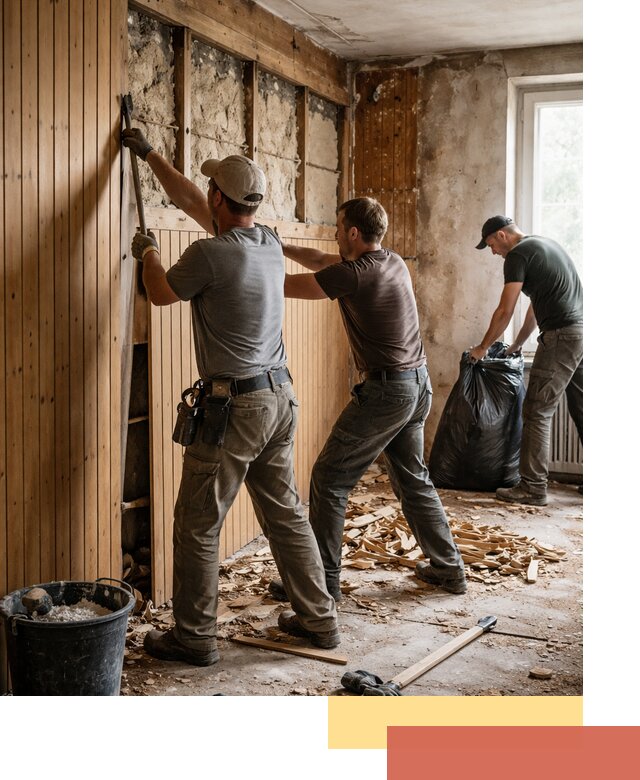 Демонтаж вагонки и вывоз материалов в Симферополе