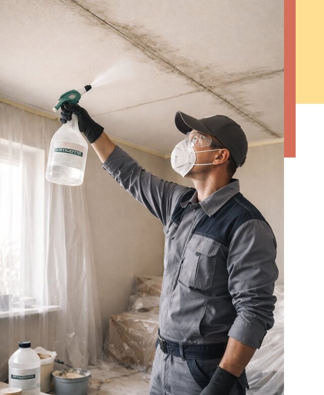 Антисептическая обработка потолка в Симферополе от 2597 руб. | ОТДЕЛОЧНИК-Сим