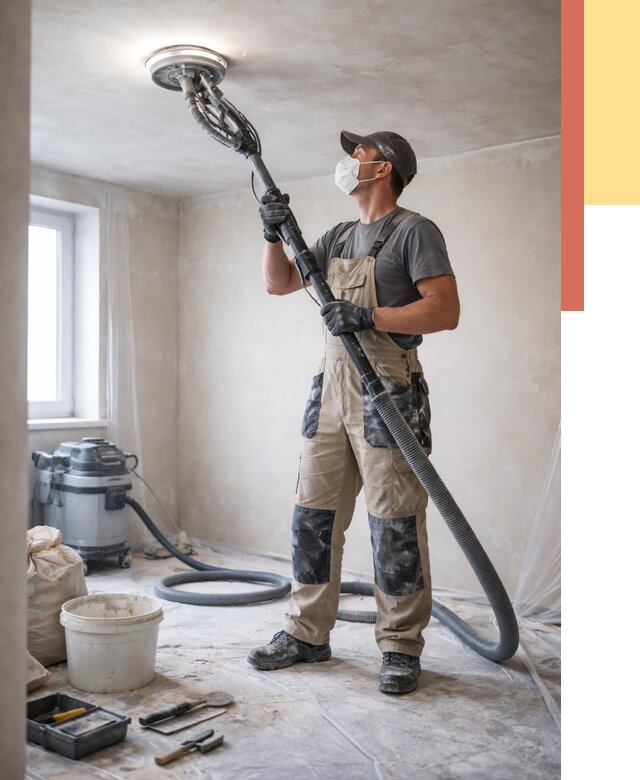 Шлифовка потолка в Симферополе от 3635 руб. — услуги шлифования потолка | ОТДЕЛОЧНИК-Сим