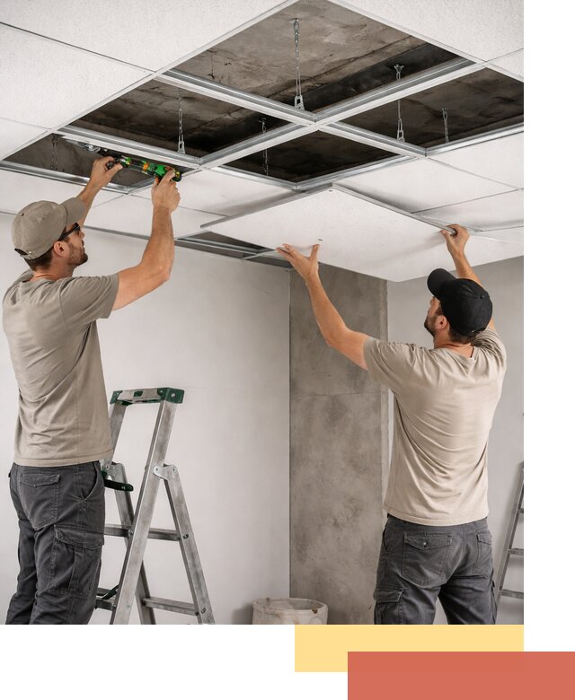 Монтаж потолка Армстронг под ключ в Симферополе