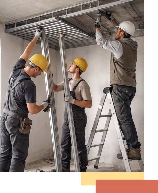 Монтаж реечного потолка под ключ в Симферополе