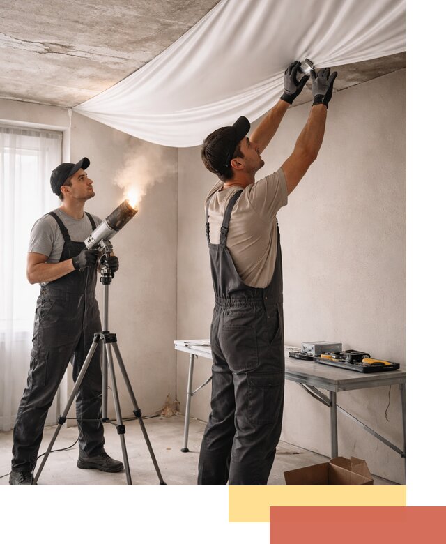 Установка натяжного потолка под ключ в Симферополе