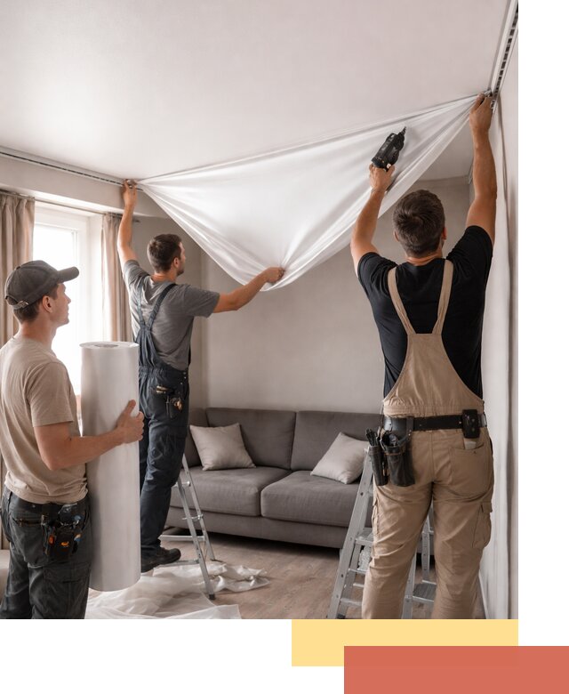 Монтаж сатинового натяжного потолка в Симферополе качественно и быстро