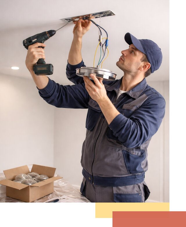 Установка люстры в натяжной потолок в Симферополе