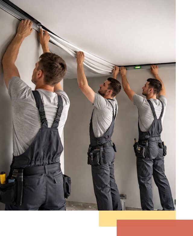 Теневые натяжные потолки в Симферополе: монтаж и отделка быстро и качественно