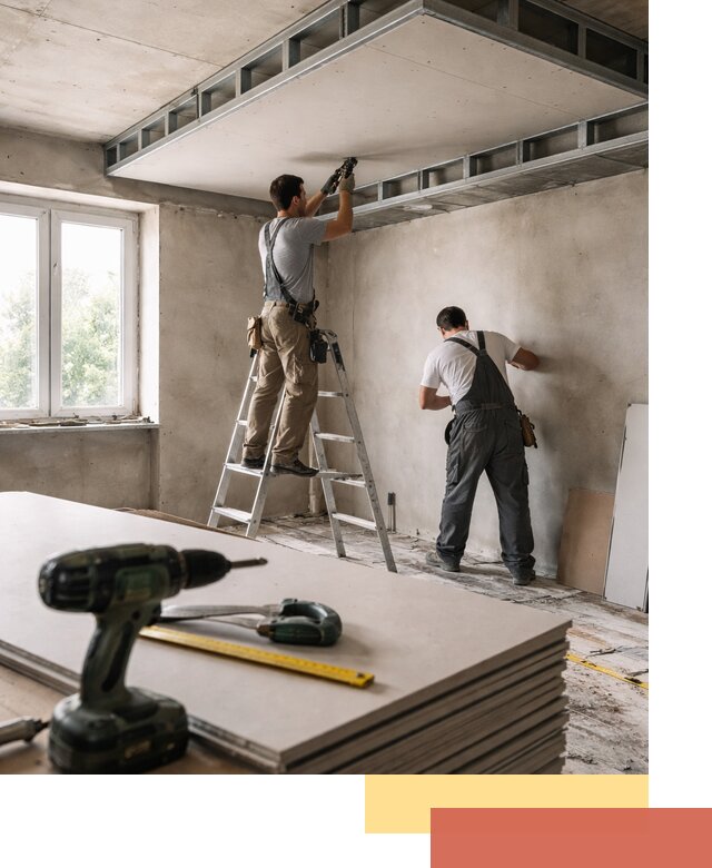 Двухуровневый потолок из гипсокартона в Симферополе