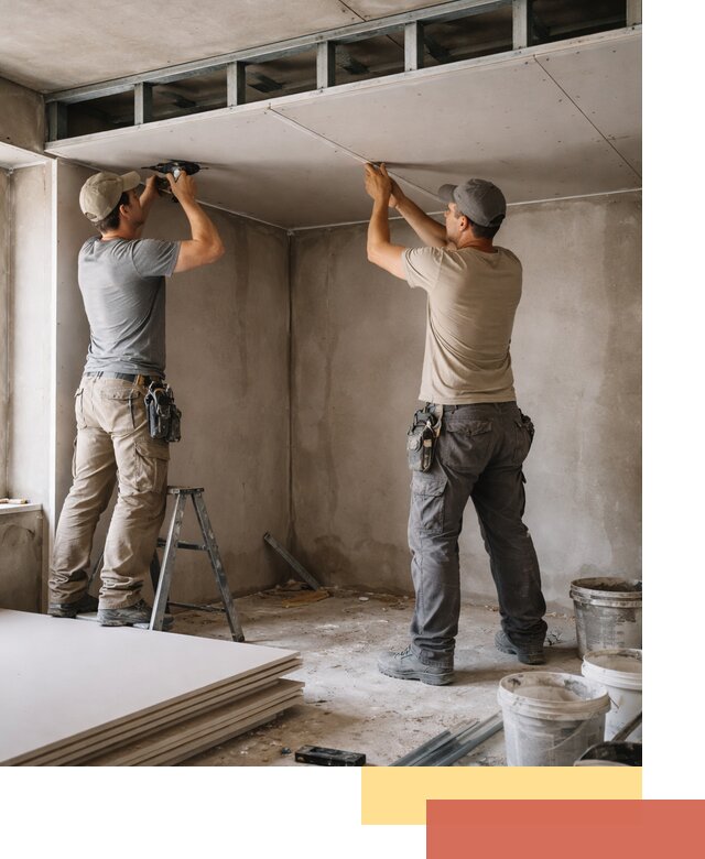 Короб из гипсокартона на потолке под ключ в Симферополе