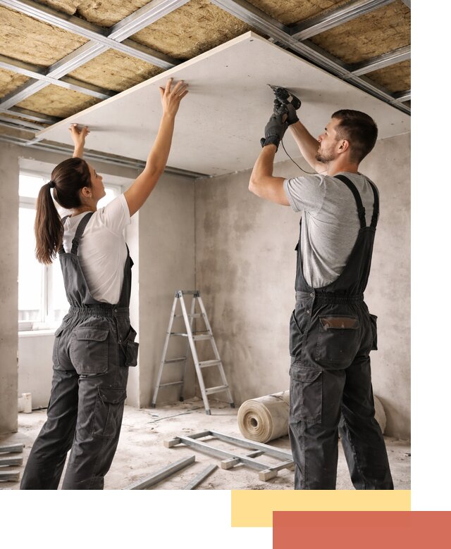 Звукоизоляция потолка из ГКЛ в Симферополе профессионально и надежно