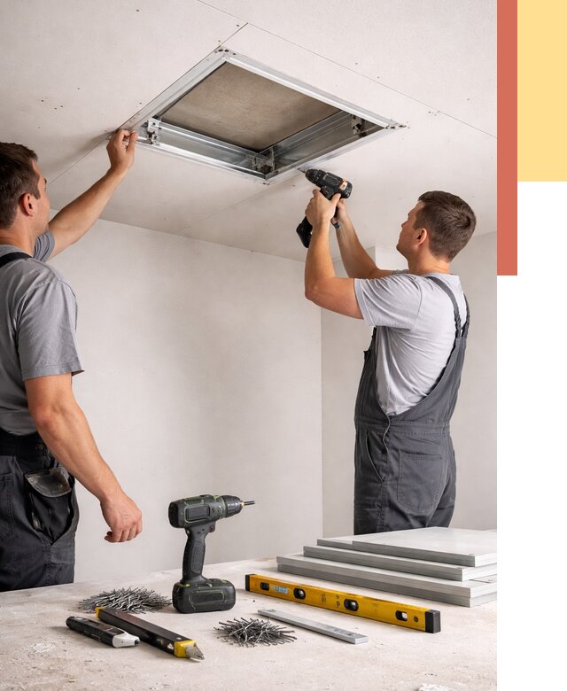 Установка люка в потолок ГКЛ в Симферополе от 2597 руб. под ключ | ОТДЕЛОЧНИК-Сим