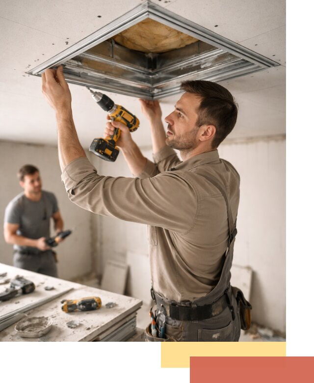 Монтаж люка в потолок из ГКЛ в Симферополе