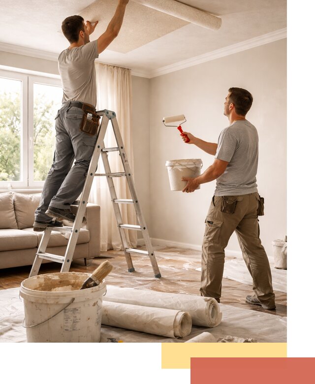 Поклейка обоев на потолок в Симферополе — качественно и быстро