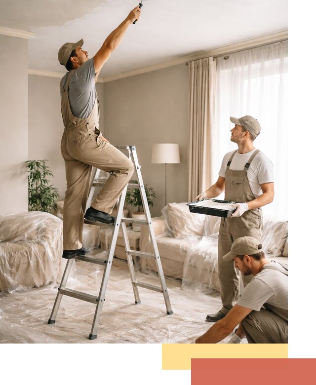 Покраска потолков акриловой краской в Симферополе качественно и быстро