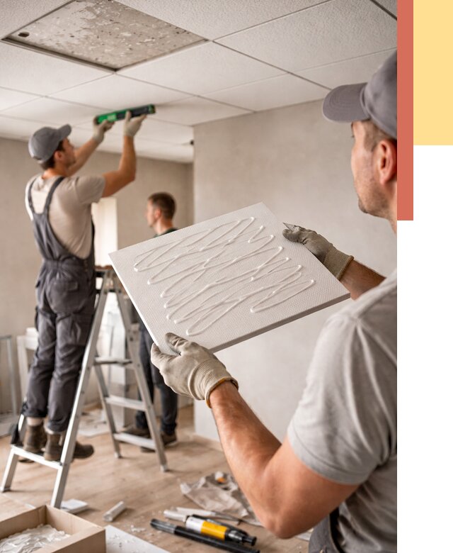 Монтаж потолочной плитки в Симферополе от 4674 руб. — быстро и недорого | ОТДЕЛОЧНИК-Сим