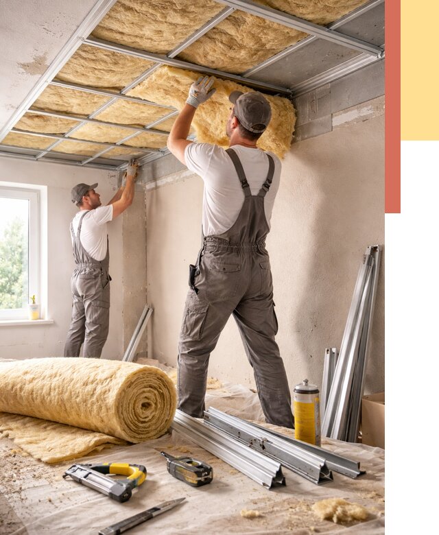 Утепление потолка в Симферополе от 7479 руб/м2 — недорого, быстро, под ключ | ОТДЕЛОЧНИК-Сим